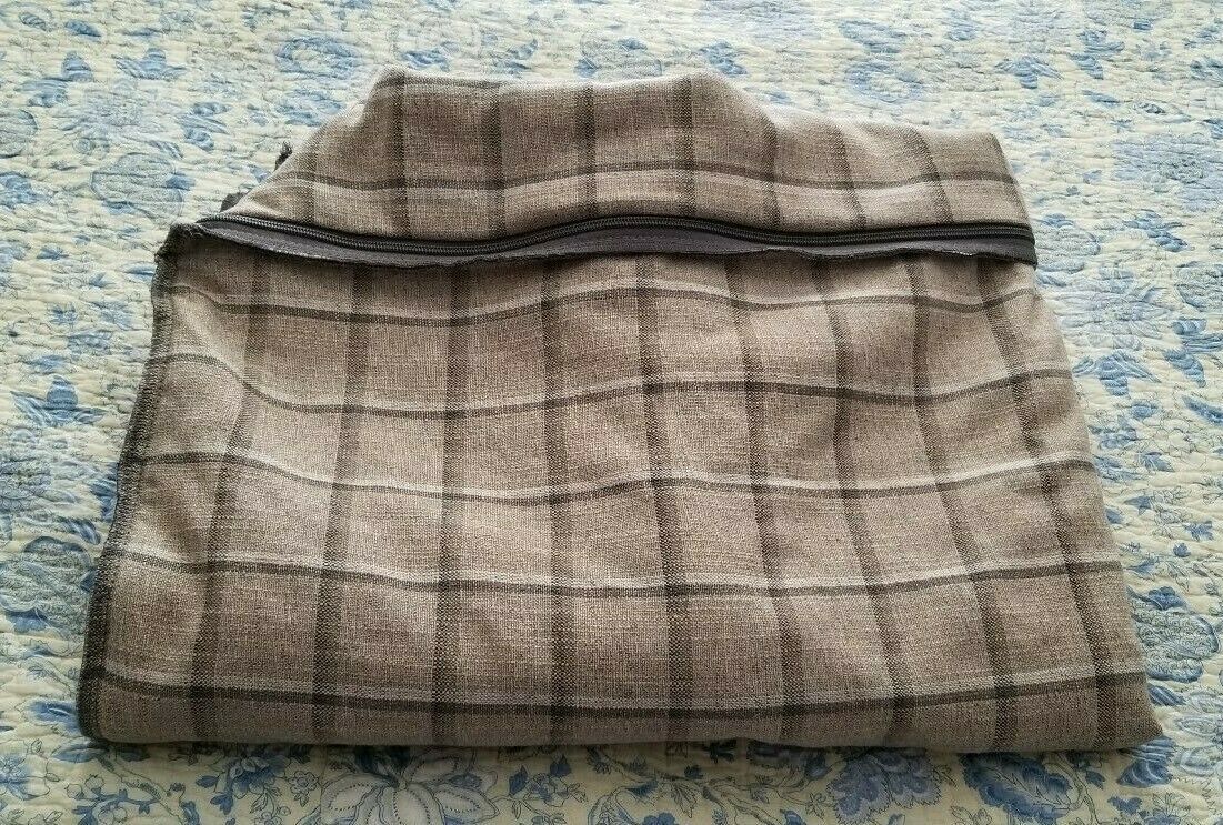 Open Box Orvis Charcoal & Grey Plaid Reversible Large Dog Bed ...