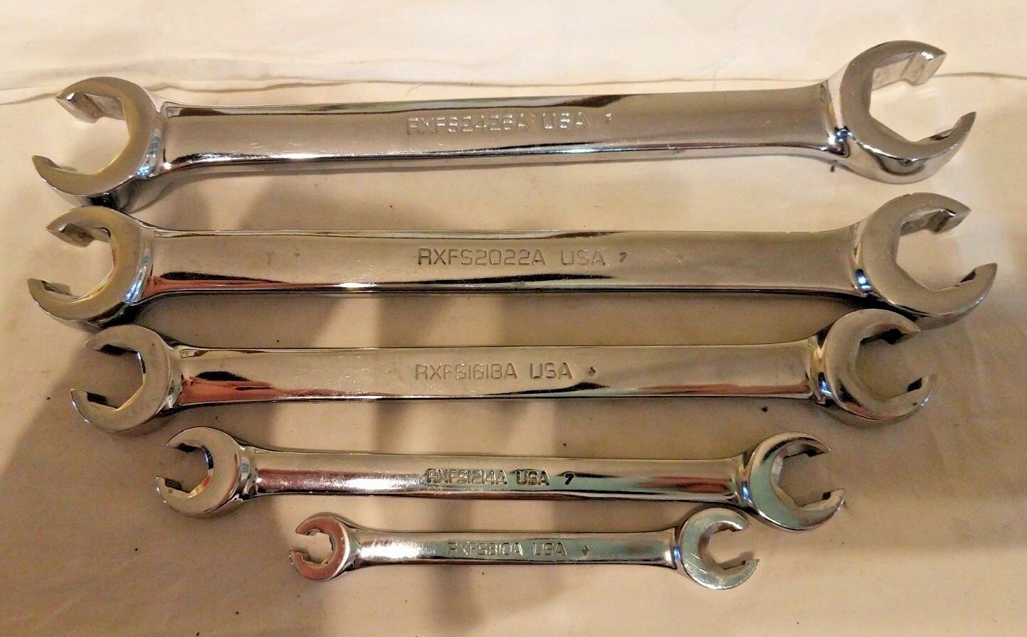 SnapOn 5 pc 6Point SAE Flank Drive® Double End Flare Nut Wrench Set