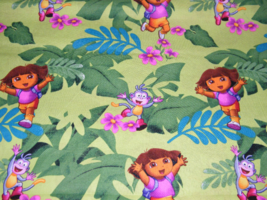 BTY DORA Jungle Fun Print 100% Cotton Quilt Craft Fabric by the Yard - $10.19