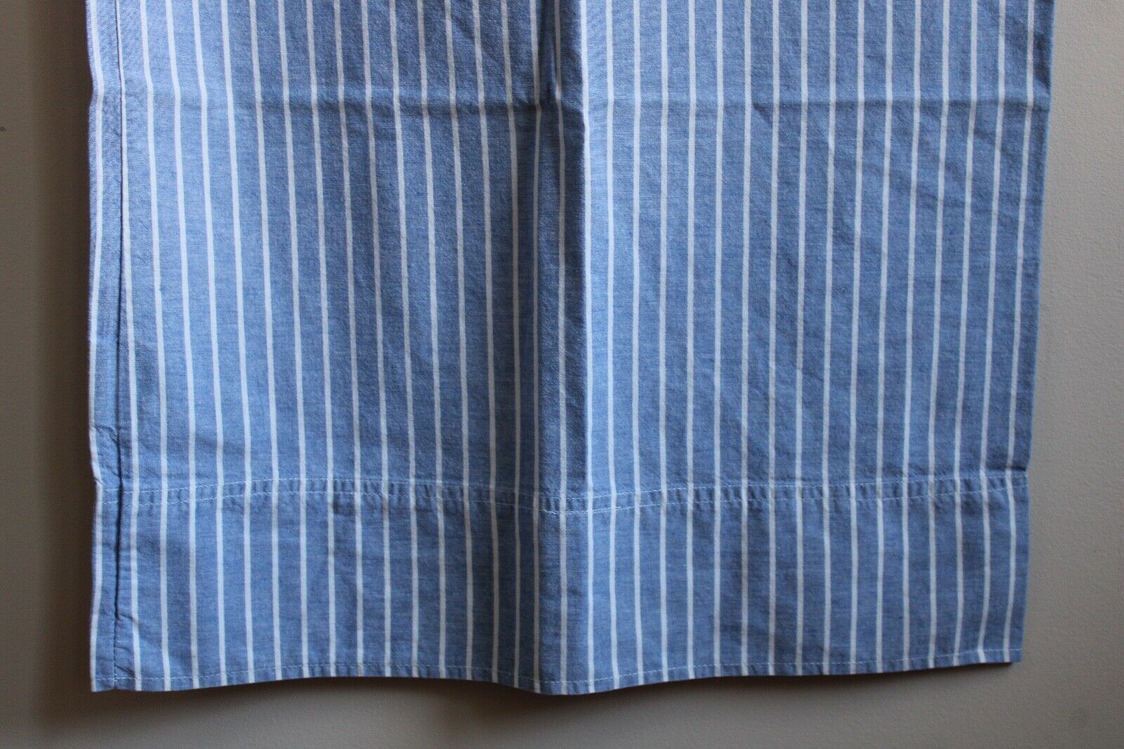 Set of 2 Ralph Lauren Blue Oxford Stripe 100 Cotton King Pillow Cases