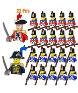22pcs/set Red Blue Coat British troops American Revolutionary War Minifi... - $32.96