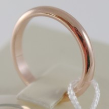 SOLID 18K ROSE GOLD WEDDING BAND UNOAERRE RING 4 GRAMS MARRIAGE MADE IN ITALY image 2