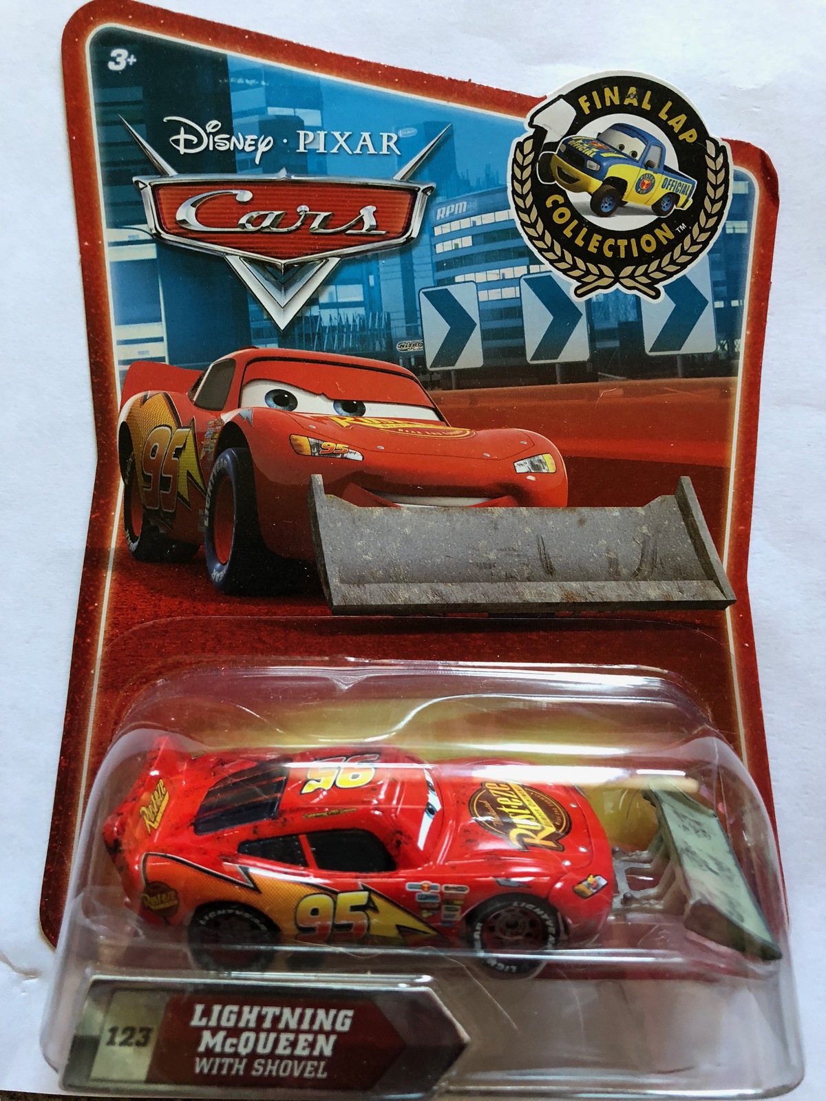 Disney Pixar Cars Final Lap Lightning McQueen with Shovel - Action Figures