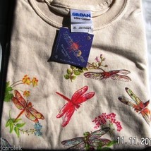 YOUTH T-shirt Dragonflies Dragonfly Gildan S M New Cotton NWT Nature Natural - $14.14