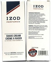 2 Count Izod 6 Oz PerformX Natural Ingredients Shave Cream For Men Paraben Free