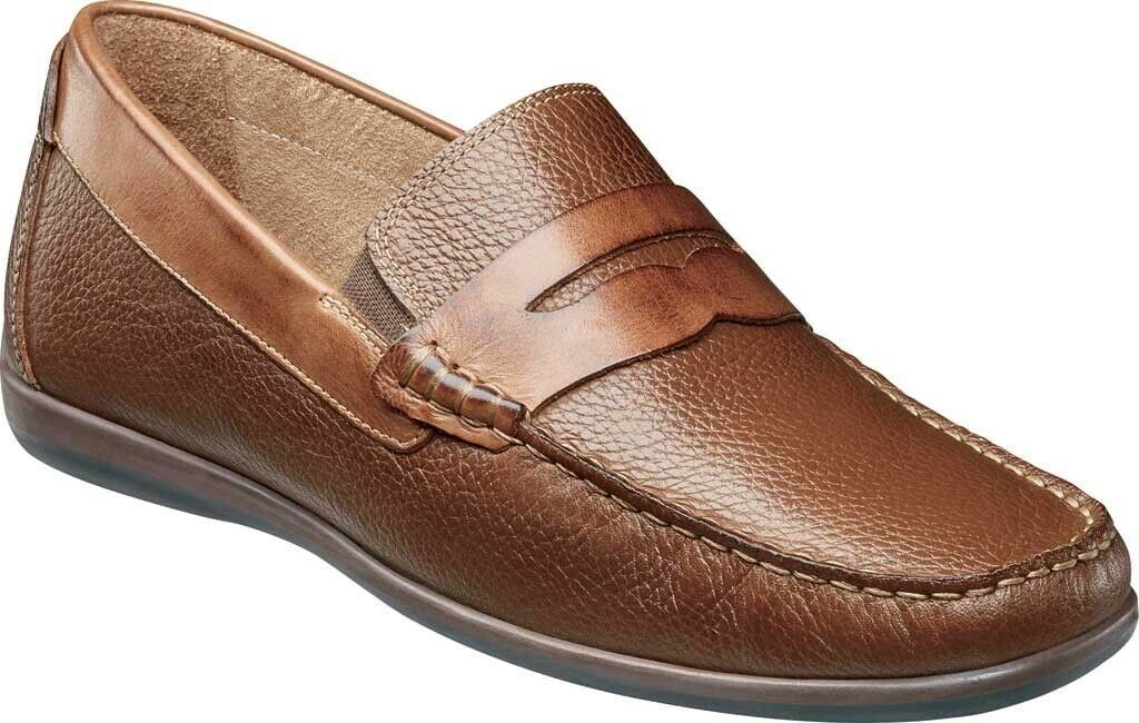 Florsheim Intrepid Moc Toe Penny Loafer Mens In Cognac Tumbled