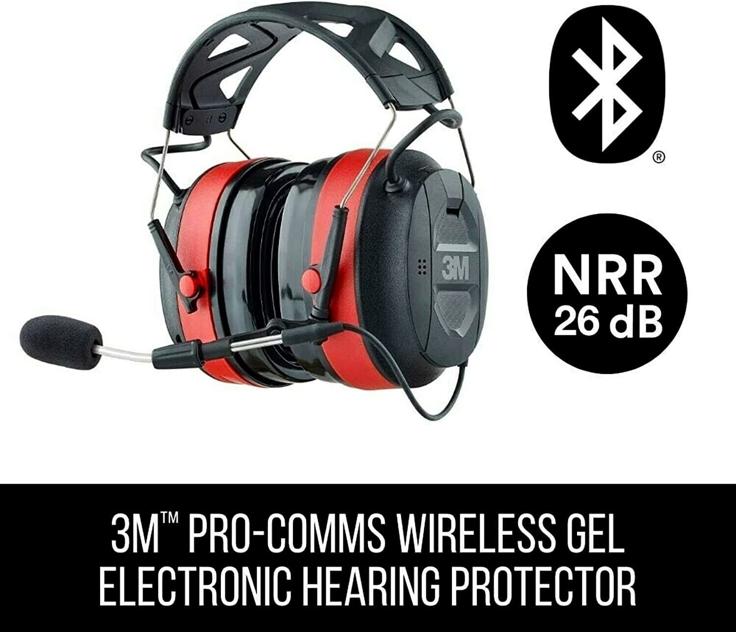 3M Electronic Hearing Protection with Bluetooth Wireless