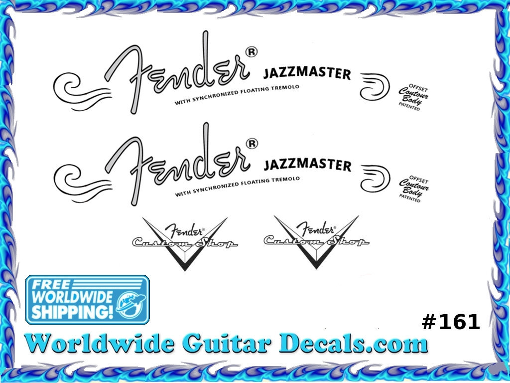 Fender Jazzmaster Guitar Decal Headstock Restoration Waterslide Logo