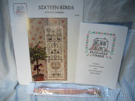 2 Charts Rosewood Manor Sixteen Birds A Dutch Sampler and Noble Man  New image 1
