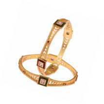 Indian Bollywood Antique  Gold Plated  Rhinestone Wedding  Bracelet Bang... - $37.99
