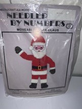 Moveable Santa Claus Needlecraft Ala Mode Plastic Canvas Needlepoint By Numbers - $12.19