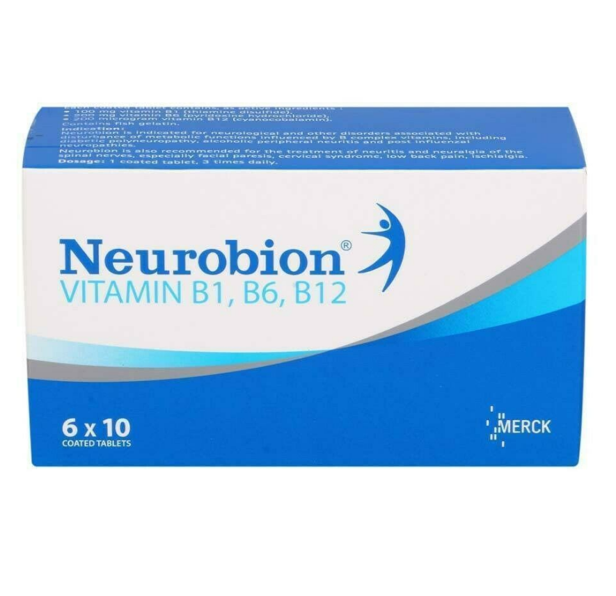 Vitamin B1, B6, B12 NEUROBION Nerve Relief Numbness Tingling (60 Tablet