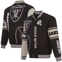 2022 NFL Las Vegas Raiders  JH Design Cotton Twill Full-Snap Embroidered... - $199.99