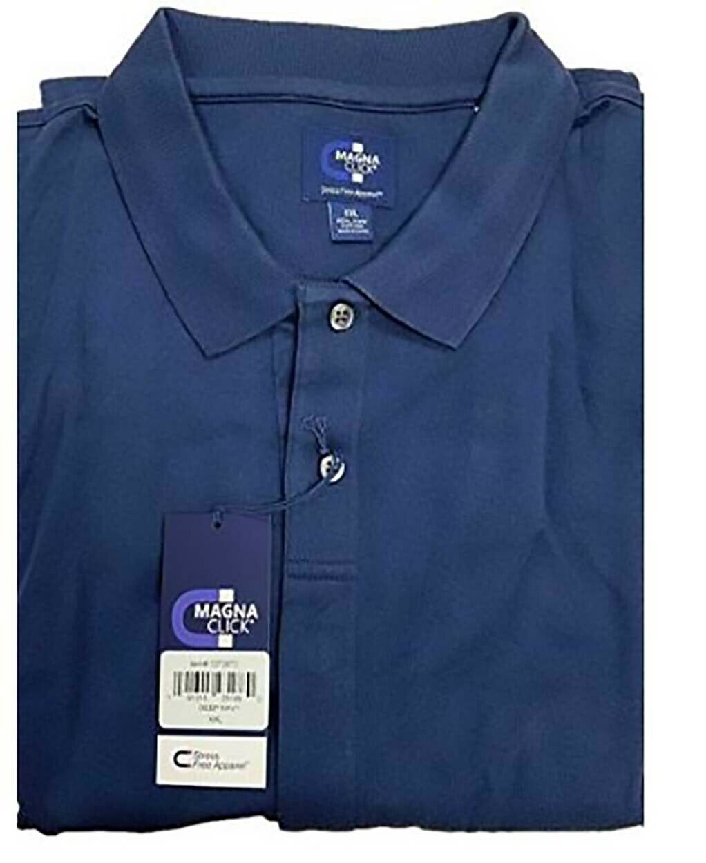 MagnaClick Men's Stress Free Apparel Polo Shirt with Magnetic Buttons ...