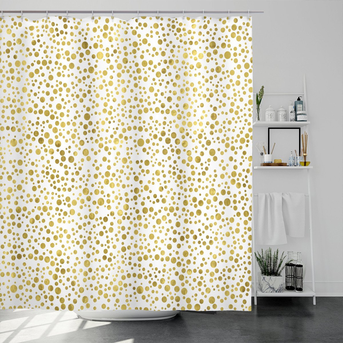 Stained Dots Shower Curtain Shower Curtains
