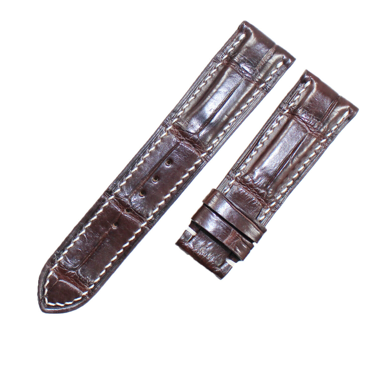 Genuine Crocodile Alligator Skin Leather Watch Strap Band 22mm/20mm # ...
