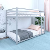 DHP Miles Metal Bunk Bed, Silver, Twin over Twin - $311.99