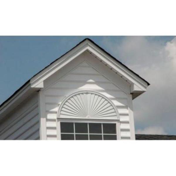 Fypon 32 In. X 16 In. X 13/4 In. Polyurethane HalfRound Sunburst