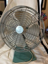 VTG TURQUOISE SUPERIOR ELECTRIC PRODUCTS CORP TABLE FAN 10&quot; BLADE MODEL ... - $50.00