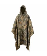 Waterproof camouflage poncho for rain hunting fishing hiking raincoat - $67.53