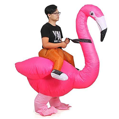 Inflatable Flamingo Costume Adutls Ride On Flamingo Halloween Costume
