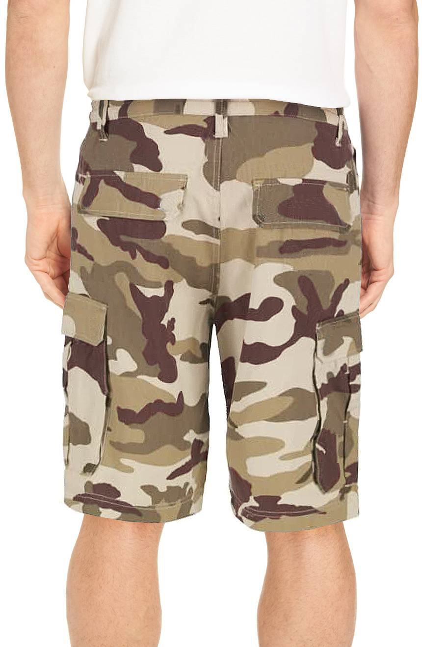 Men's Casual Military Army Camo Camouflage Tactical Utility Cargo Shorts- Shorts