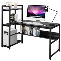 59 Computer Desk Home Office Workstation 4-Tier Storage Shelves image 5