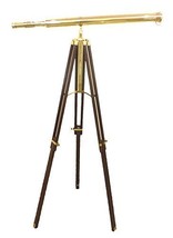 Vintage Solid Brass Nautical Port Marine Navy Single Barrel Brass Telescope 