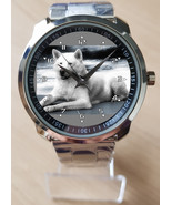 White Akita Pet Dog Unique Unisex Beautiful Wrist Watch Sporty - $35.00