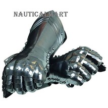 Medieval Warrior Gauntlets - Metallic - One Size Armor By Nauticalmart