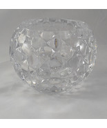 Shannon Designs of Ireland Irish Lead Crystal Quilted Rose Bowl Candle Holder - $39.99