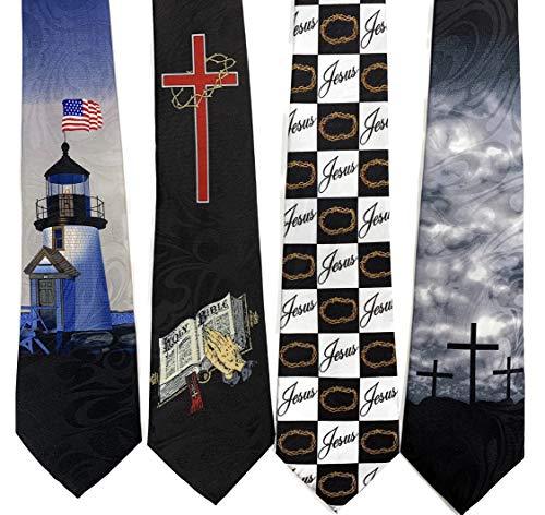 Steven Harris Pack Of 4 Mens Christian Religious Neckties