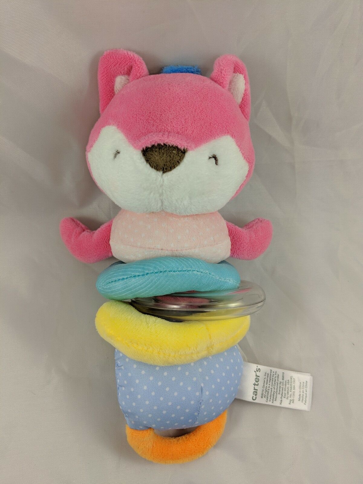 carters pink fox plush