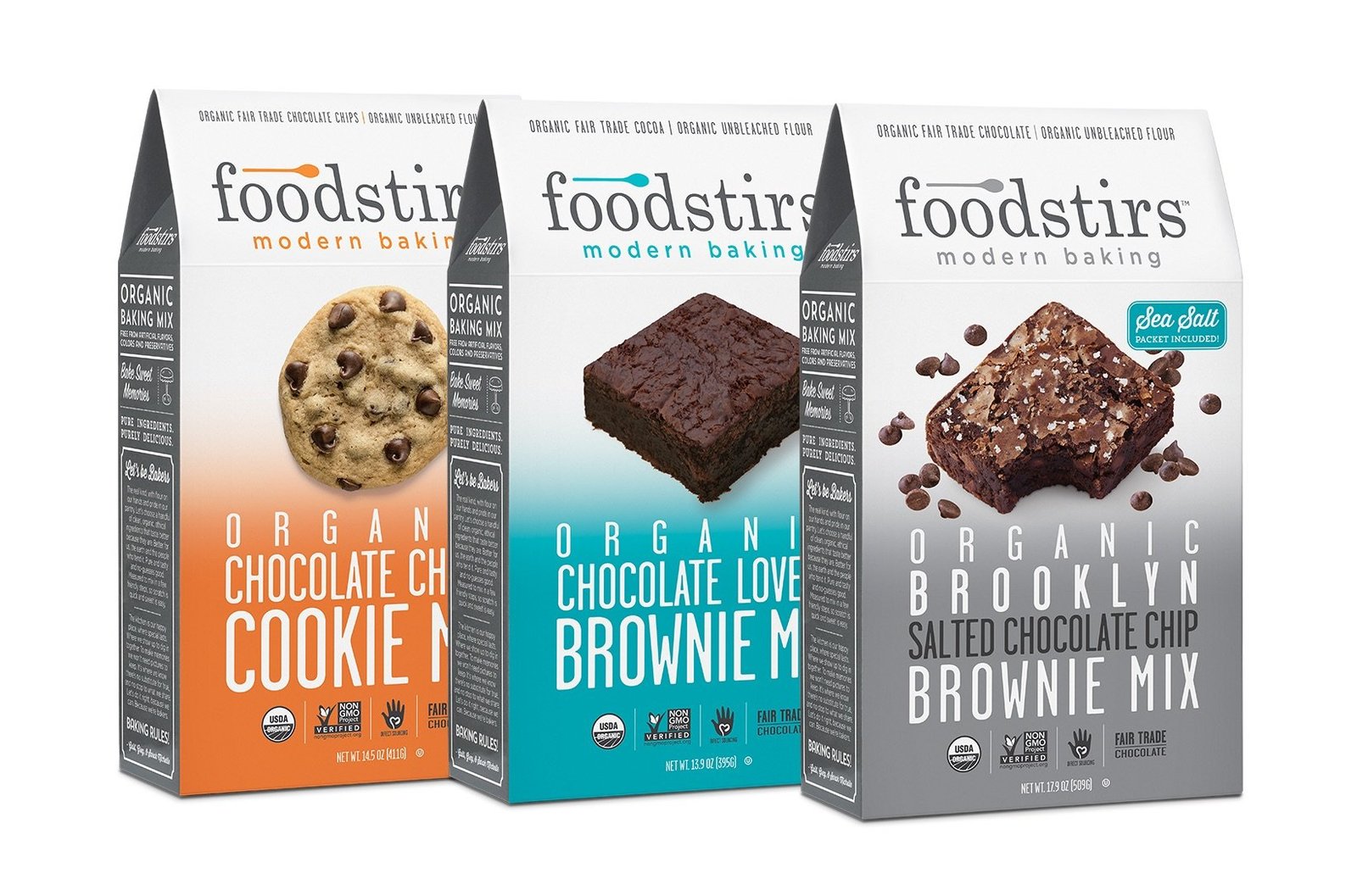 Foodstirs Organic Chocolate Chip Cookie Mix, Chocolate Lovers Brownie