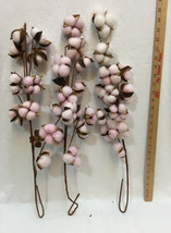 Pink Cotton Ball Flower Plants Sticks Artificial Plant Floral Décor 30&quot; ... - £15.02 GBP