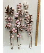 Pink Cotton Ball Flower Plants Sticks Artificial Plant Floral Décor 30&quot; ... - £14.67 GBP