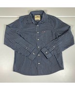 Hollister Button Up Shirt Size Adult Large Blue Long Sleeve Casual Prepp... - $25.98