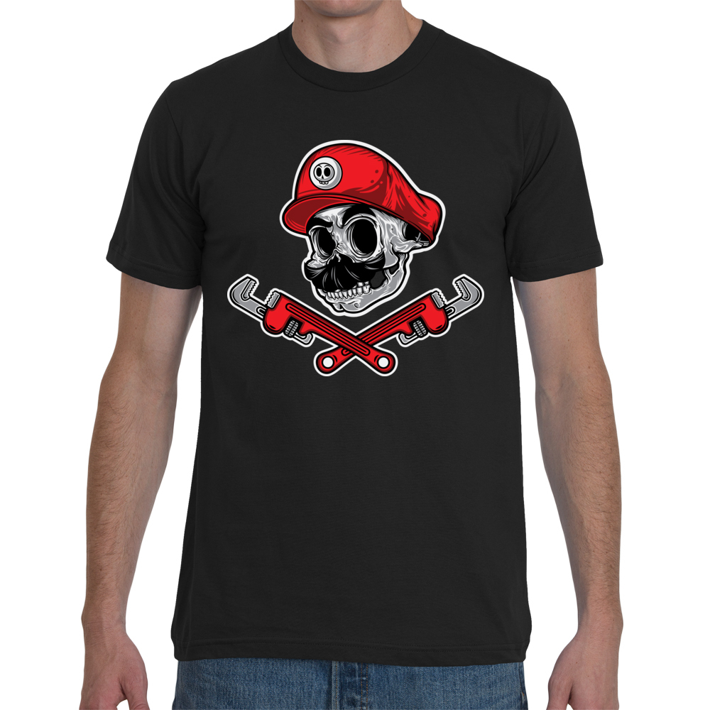 Dead Super Mario Skull Unisex Gamer T-Shirt - Funny Nintendo Parody ...