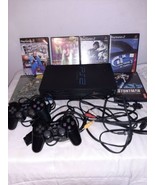 Sony PlayStation 2 Console - Black - bundle-w/2Controllers/6 games cords - $150.00