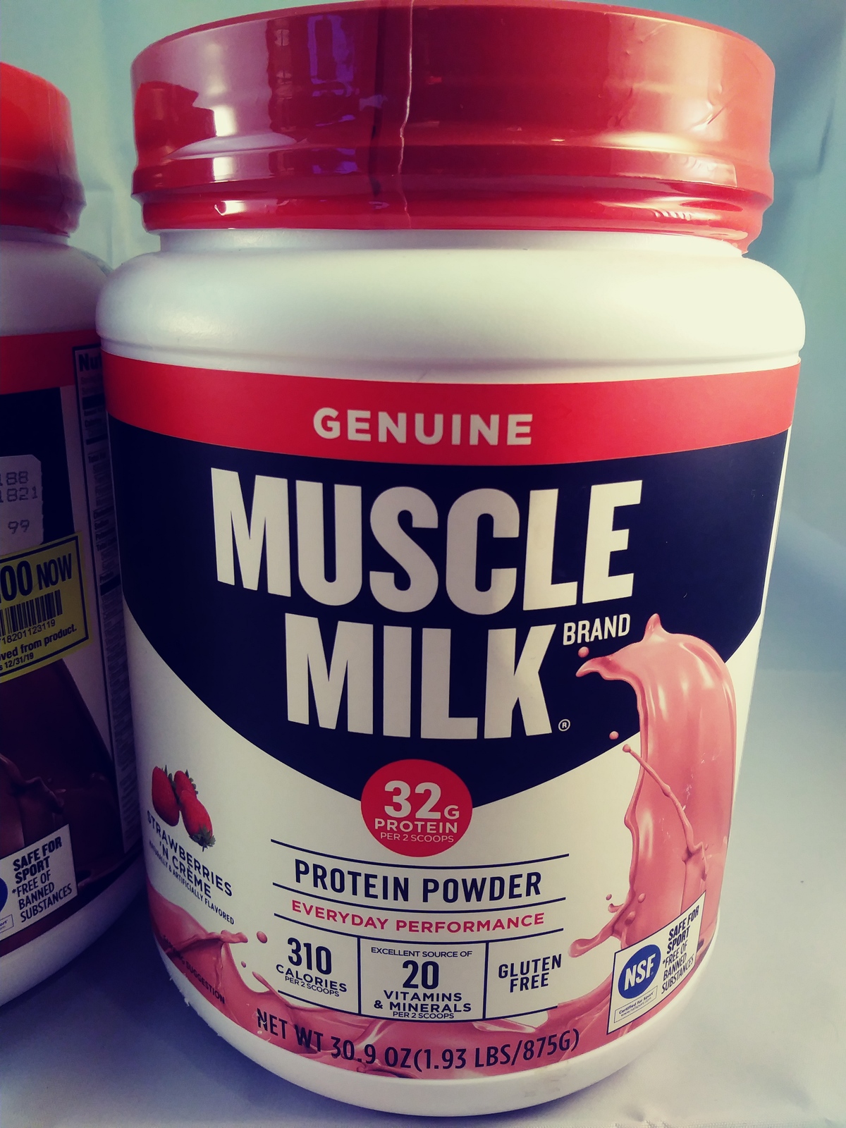 GENUINE MUSCLE MILK 2 PACK PROTEIN POWDER 32G PER SERVING 30.9 OZ EA ...