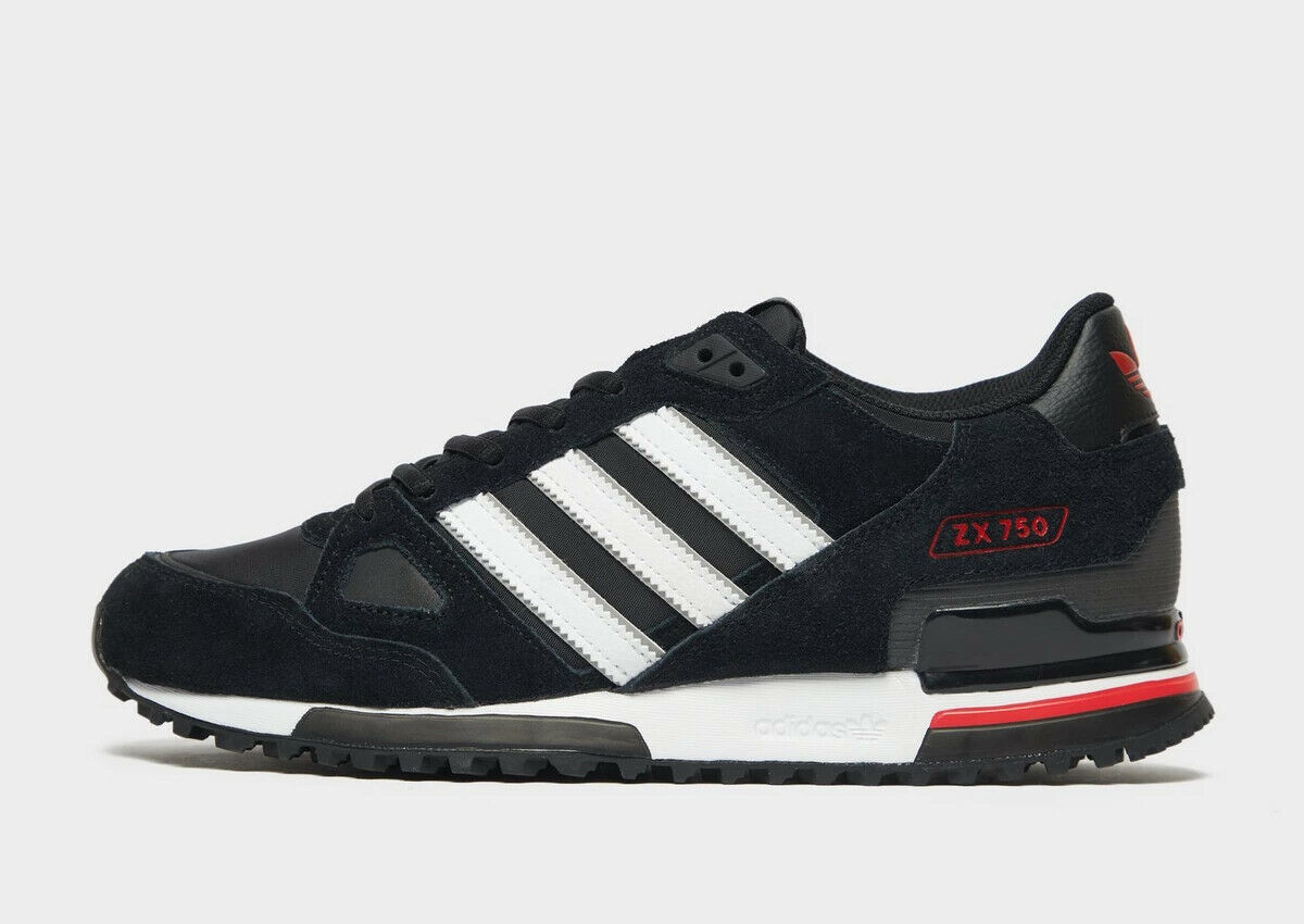 adidas Originals Mens ZX 750 Trainers in Black and Red
