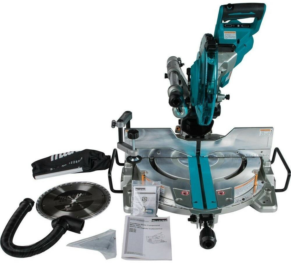 Makita Sliding Compound Miter Saw 10 in. 18V LithiumIon Laser Guide (ToolOnly) Combination Sets
