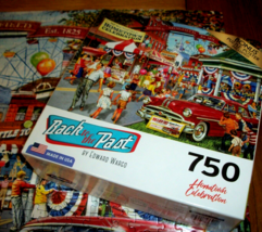 Jigsaw Puzzle 750 Pieces Springfield USA Town Celebration Rides Games Co... - $13.85