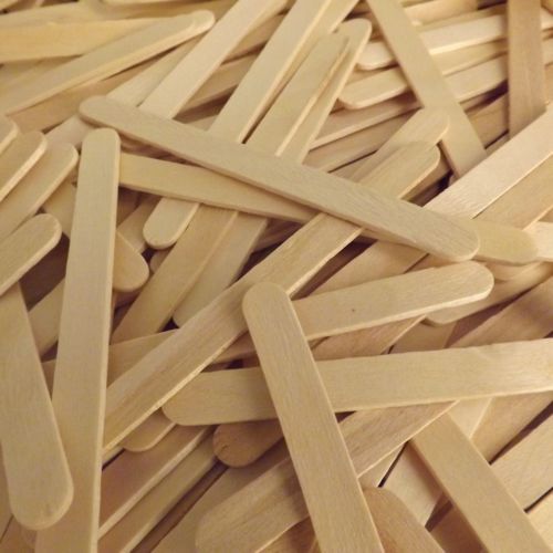 Bulk 1000 count Popsicle Sticks 4 1/2" x 3/8" Wooden Pieces