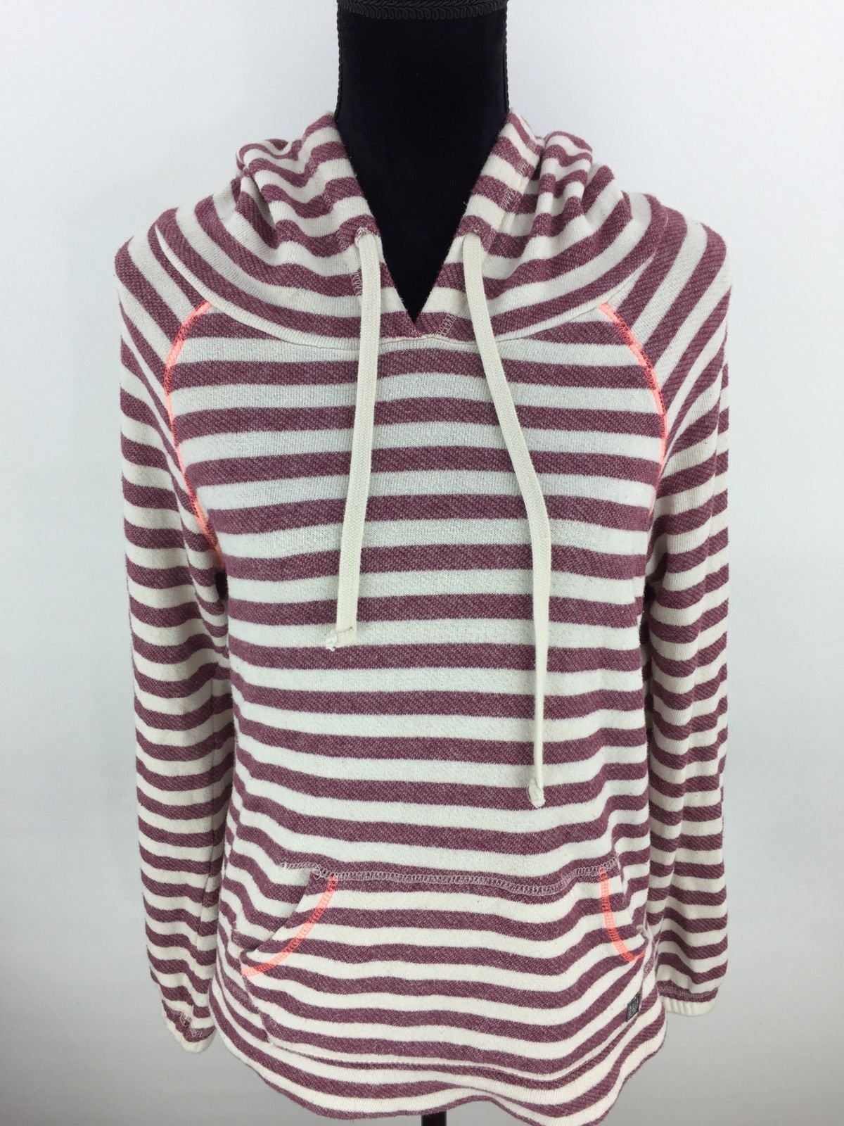 Women's Nice BILLABONG Multi-Color Striped Hoodie Sweater 41 Inch Chest ...