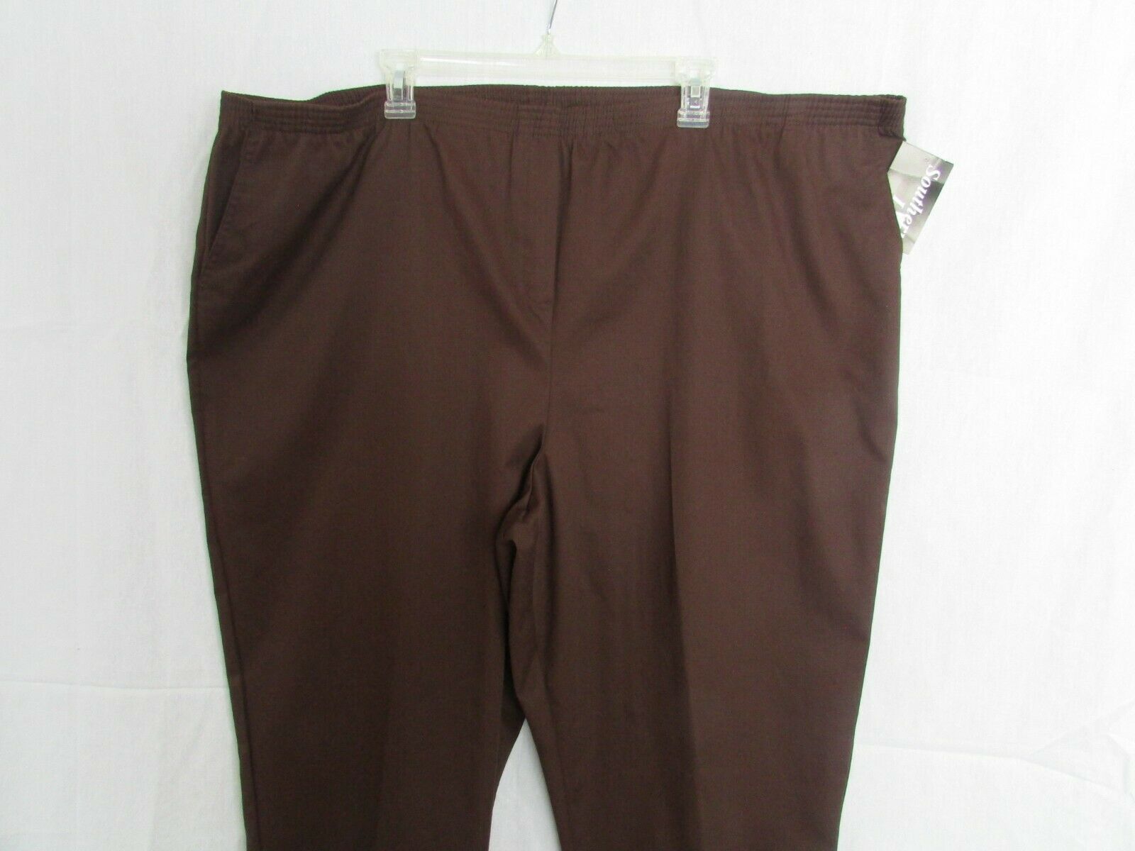 Women's Southern Lady casual pants size 3X, Brown, elastic waist - Pants