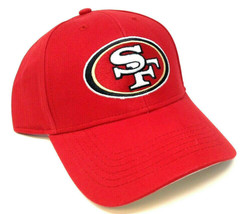 Nfl San Francisco 49ERS Red 3D Embroidered Logo Curved Bill Adjustable Hat Cap - $22.75