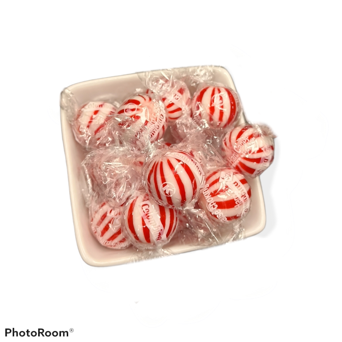 Striped Peppermint Ball Mints Hard candy bulk wrapped candy 2 Lbs. Mints