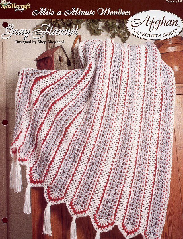 Lady/'s Choice Mile-A-Minute Afghan TNS Crochet Pattern NEW