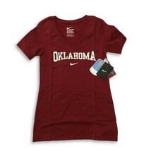 New NWT Oklahoma Sooners Nike Women&#39;s V-Neck Wordmark X-Small Shirt - $18.86
